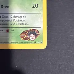 Brock's Golbat 39/132 Gym Heroes 1st Edition Pokemon Card Uncommon LP - Image 3