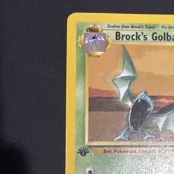 Brock's Golbat 39/132 Gym Heroes 1st Edition Pokemon Card Uncommon LP - Image 5