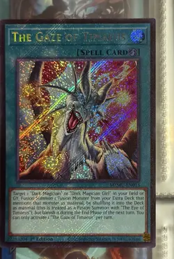 Konami The Gaze of Timaeus Spell Card 1st Edition Holo MZMU-EN013 - Image 1