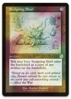 Sculpting Steel (Schematic) #113 (Foil) (NM) Brothers' War BRR Magic MTG - Image 1