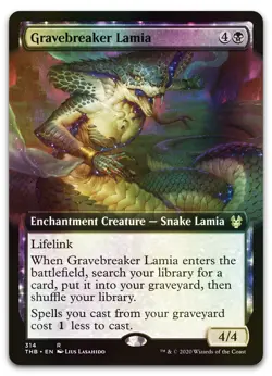 Gravebreaker Lamia (Extended Art) #314 (Foil) NM Theros Beyond Death Magic MTG - Image 1