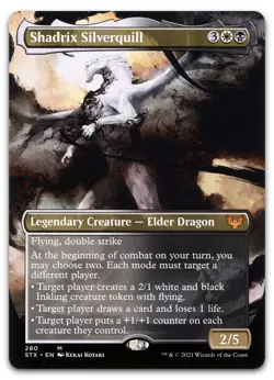 Shadrix Silverquill (Borderless) #280 (NM) Strixhaven STX Magic MTG - Image 1