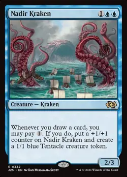 Nadir Kraken 0332 Non Foil Rare Foundations Jumpstart MTG Near Mint - Image 1