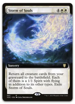Storm of Souls (Extended Art) #47 (NM) Crimson Vow VOC Magic MTG - Image 1