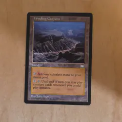 Wizards Winding Canyons Land Weatherlight Rare Regular John Avon MTG 1997 - Image 1