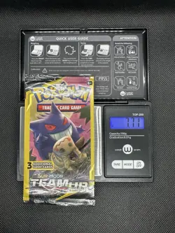 Rare Pokemon Team Up 3 Card Factory Sealed Booster Pack HEAVY 7.71g - Image 1
