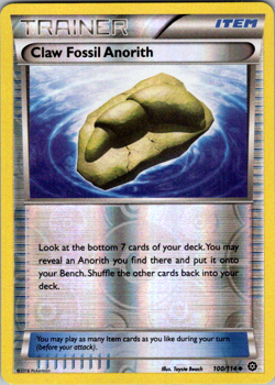Claw Fossil Anorith - 100/114 - Uncommon - Reverse Holo, English Pokemon - Image 1