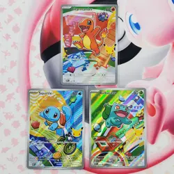 Charmander 038 + Squirtle 039 + Bulbasaur 037 - First Partner Pokemon Cards #L79 - Image 1