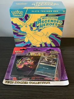 POKEMON ASCENDED HEROES ELITE TRAINER BOX + TECH STICKER COLLECTION GASTLY - Image 1