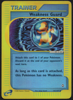 Weakness Guard Reverse Holo 141/147 Aquapolis E Series - Pokemon - Moderate Play - Image 1