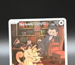 Team Rocket's Meowth 203/182 Pokemon TCG Sv10: Destined Rivals Full Art NM - Image 5