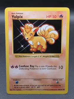 Shadowless Vulpix 68/102 Common Base Set Pokemon Card - Image 1