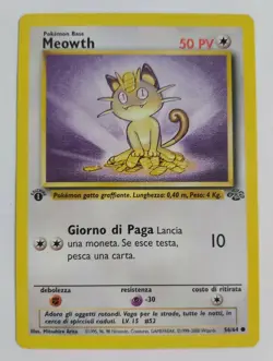 Meowth Jungle Set 56/64 1st Edition Italian Common Pokemon TCG NM/Mint - Image 1