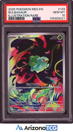 Pokemon 2025 Bulbasaur 133/132 Full Art IR Mega Evolution GEM MINT PSA 10 - Image 1
