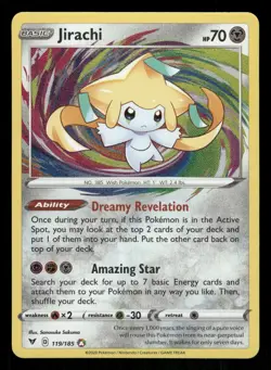 Pokemon Jirachi Amazing Rare SWSH04: Vivid Voltage 119/185 NM Holo - Image 1