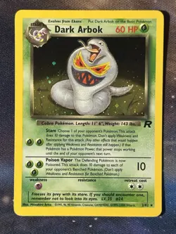 Dark Arbok 2/82 Team Rocket Holographic Holo Rare Vintage WOTC Pokemon VLP - Image 1