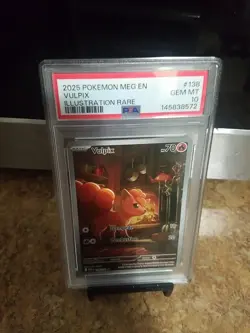 2025 Pokemon Meg En Vulpix Illustration Rare Psa 10 - Image 1