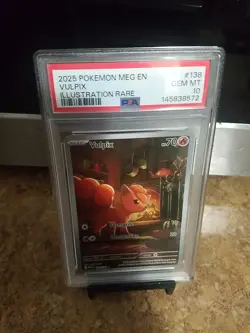 2025 Pokemon Meg En Vulpix Illustration Rare Psa 10 - Image 3