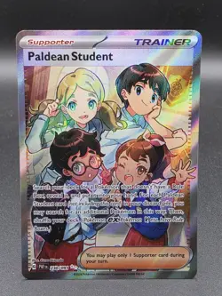 Paldean Student 230/091 Full Art Holo Pokemon SV: Paldean Fates English NM #59 - Image 1