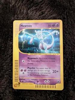 2002 Pokemon Mewtwo 20/165 - NM Rare 4 Dot Miss Print In Holo - Expedition - Image 1