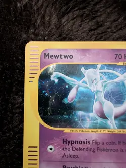 2002 Pokemon Mewtwo 20/165 - NM Rare 4 Dot Miss Print In Holo - Expedition - Image 3