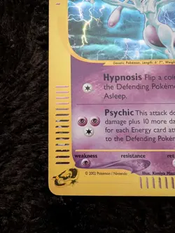 2002 Pokemon Mewtwo 20/165 - NM Rare 4 Dot Miss Print In Holo - Expedition - Image 4