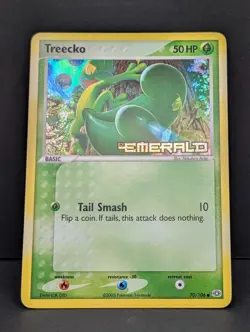 Treecko 70/106 EX Emerald Reverse Holo Rare Pokemon TCG Nintendo NM - Image 3