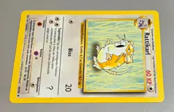Rattikarl # 40/102 Uncommon Basis Set 1999 Pokemon Deutsch Near Mint Vintage - Image 2