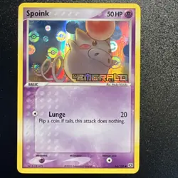 2005 Pokemon Emerald Spoink [Reverse Holo] #66/106 Awesome Condition - Image 1