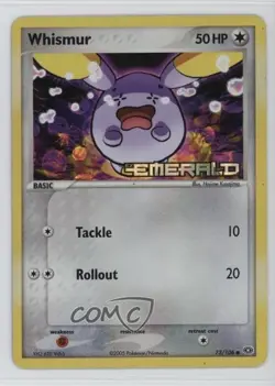 Whismur Reverse Foil Pokemon EX Emerald #73 2005 - Image 1