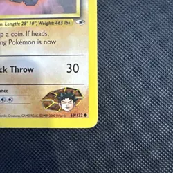 Pokemon Gym Heroes FIRST Edition Brock's Onix 69/132 NM/LP TCG - Image 3
