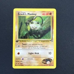 POKEMON GYM HEROES 1ST EDITION BROCK'S MANKEY #67 COMMON ** NEAR MINT** - Image 1