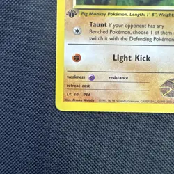 POKEMON GYM HEROES 1ST EDITION BROCK'S MANKEY #67 COMMON ** NEAR MINT** - Image 4