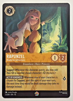 Disney Lorcana-Whispers in the Well-Rapunzel #3/204-Ready for Adventure - Image 1