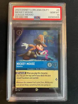 DISNEY LORCANA MICKEY MOUSE - DETECTIVE PSA 10 ENGLISH 2023 PROMO P1 - Image 1