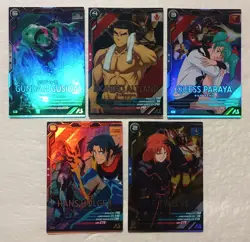 Lot of 5 Japanese Mobile Suit Gundam Arsenal Base Master Rare Card set - Image 1