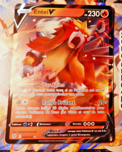 Pokemon Card Holo Carte Entei V 022/172 Stars Etincelantes FR NM 2022 - Image 1