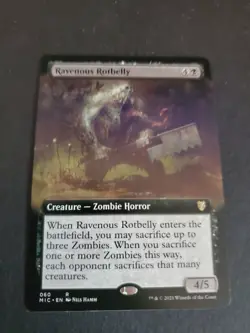 1 x Ravenous Rotbelly - Extended Art - MTG Innistrad: Midnight Hunt - NM- - Image 1