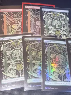 HUGE MTG Full Art land lot over 100 Foil +non foil lands phyrexian, outlaws - Image 4