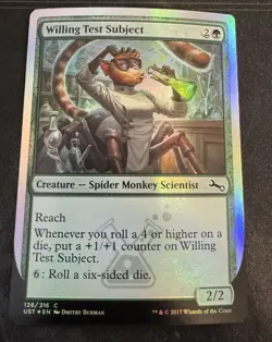Willing Test Subject *FOIL* Unstable Magic the Gathering MTG - Image 1