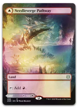 Needleverge Pathway (Borderless) #288 (Foil) (NM) Zendikar Rising ZNR Magic MTG - Image 1