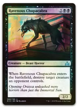 Ravenous Chupacabra #82 (Foil) (NM) Rivals of Ixalan RIX Magic MTG - Image 1