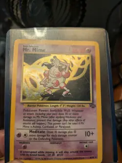 Mr. Mime 06/64 Jungle Holo. Holographic Pokemon Card 1999 - Image 3