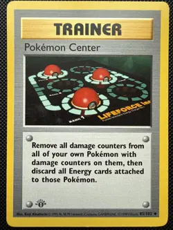1st Edition Pokemon Center 085/102 Base Set (Shadowless) Regular - LP - Image 1