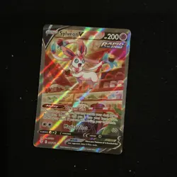 Pokemon Sylveon V Ultra Rare Full Art Holo 184/203 SWSH07 Evolving Skies 200 HP - Image 1