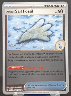 Pokemon Antique Sail Fossil #069/088 English POR Perfect Order Reverse Holo - Image 1