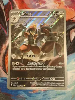 Pokemon TCG Bisharp Card 143/086 Black Bolt Illustration Rare - Image 1