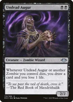 Undead Augur 112 Modern Horizons Zombie MTG WOTC Wizard 2019 Draw Black Creature - Image 1
