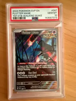 2024 POKEMON TEMPORAL FORCES ELITE TRAINER BOX PROMO #097 FLUTTER MANE PSA 10 - Image 1