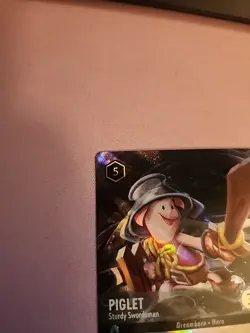 Disney Lorcana Ursula's Return PIGLET Sturdy Swordsman Enchanted Foil #221/204 - Image 3